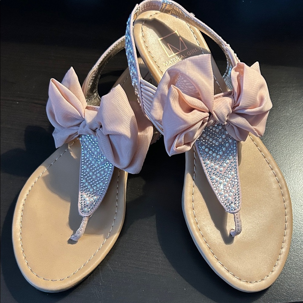 Material Girl Blush Bow Sandals